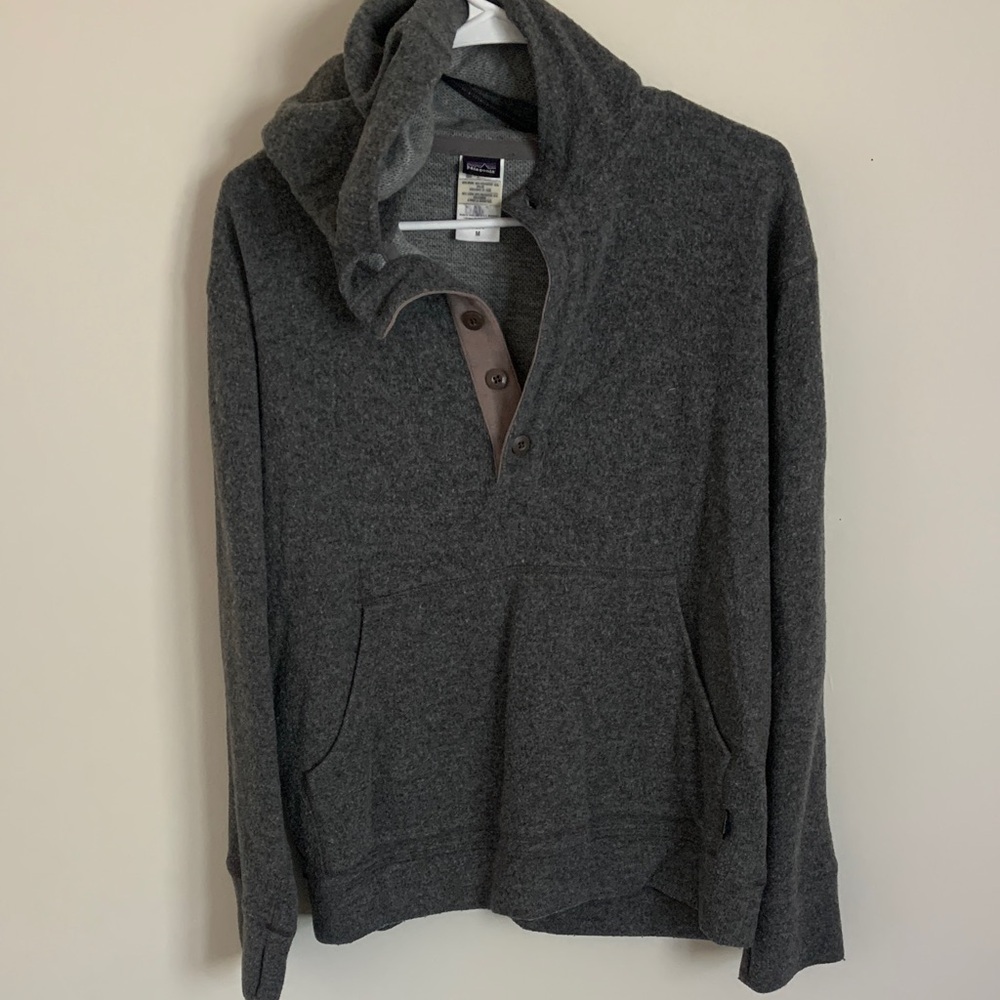 Gray Hooded Men's Sweater